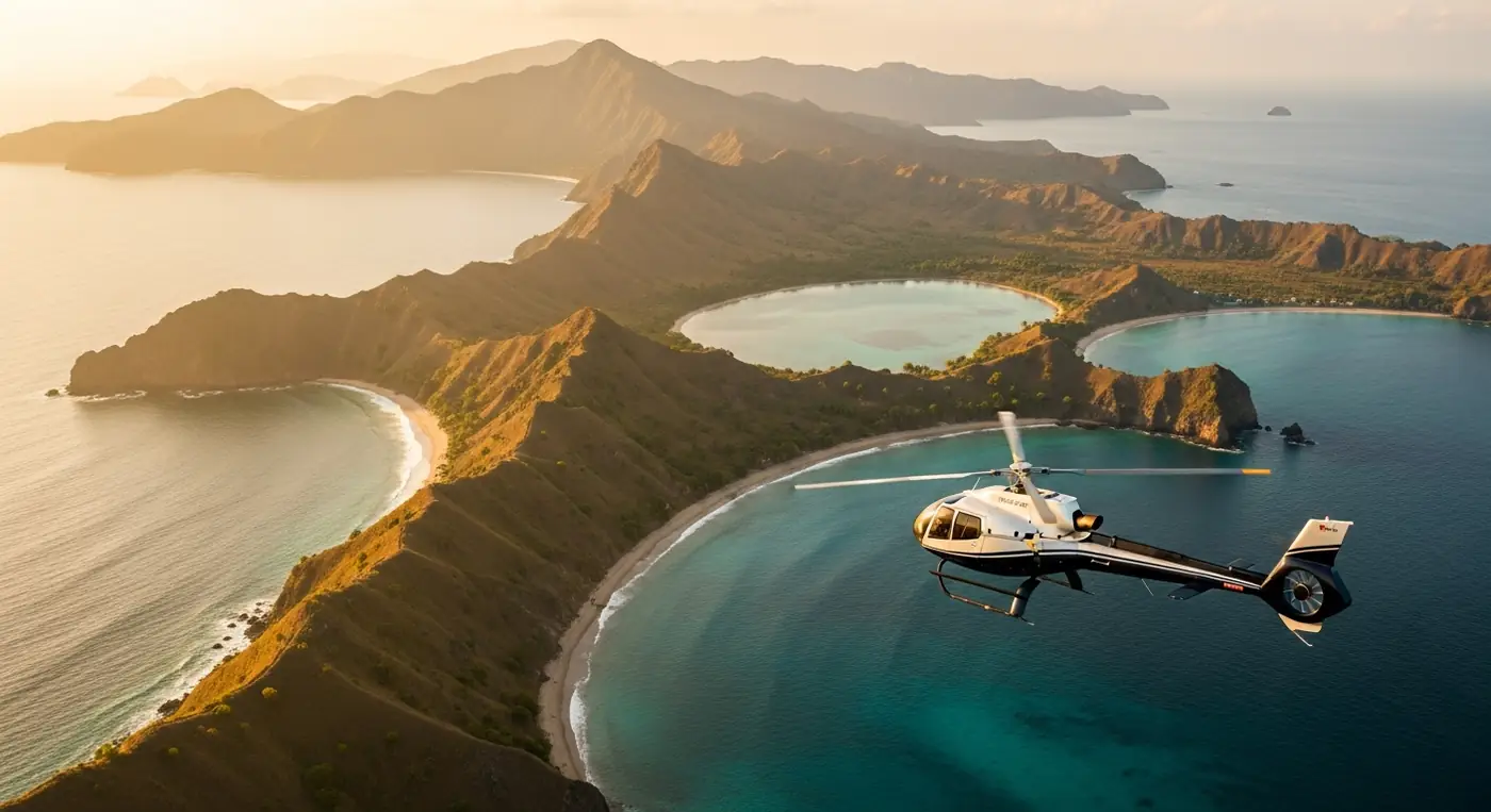 Komodo Helicopter Tours & Transfers Over Padar