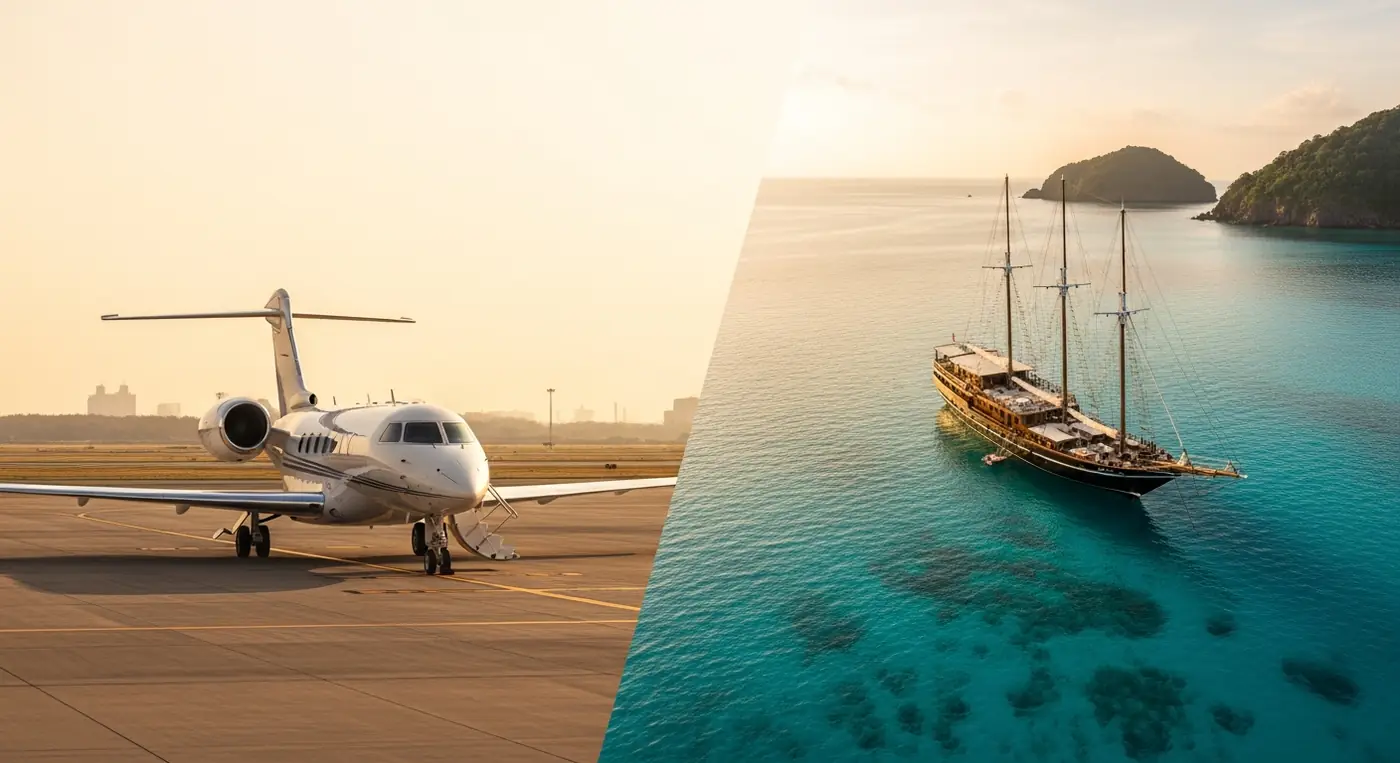 Komodo Luxury Air Charter — Jet-to-Yacht, Door to Deck