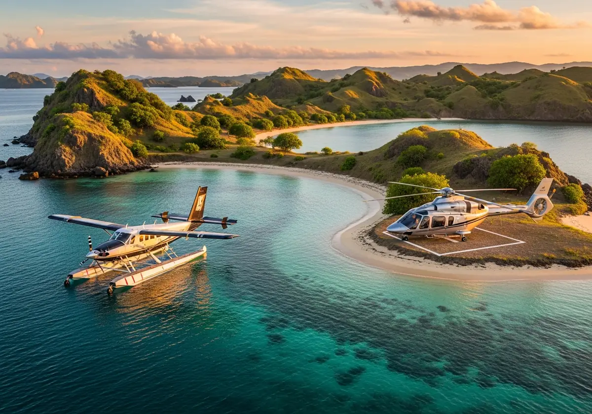 Seaplane vs Helicopter Transfers in Komodo